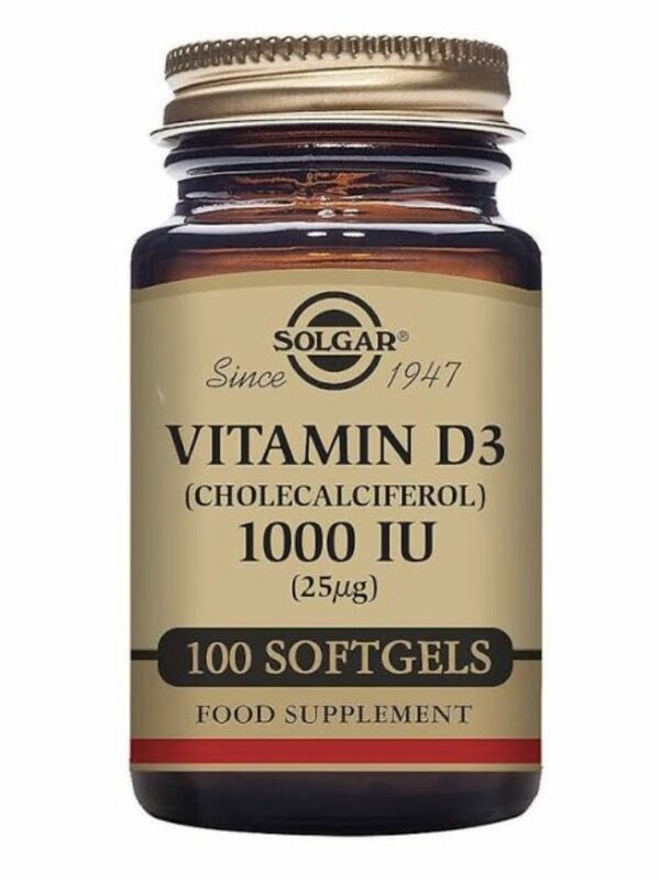 Solgar Vitamin D3 1000 IU Softgels