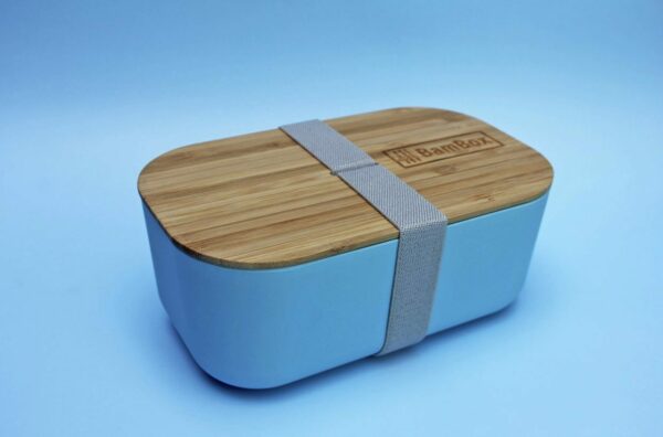 BamBox 1.1L Lunch Box - Blue. Side