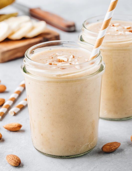 The Power Smoothie - Protein, banana and almond butter smoothie