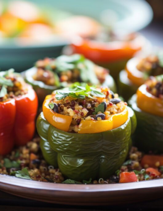 High Protein Vegetarian Recipe Ideas - Stuffed Peppers